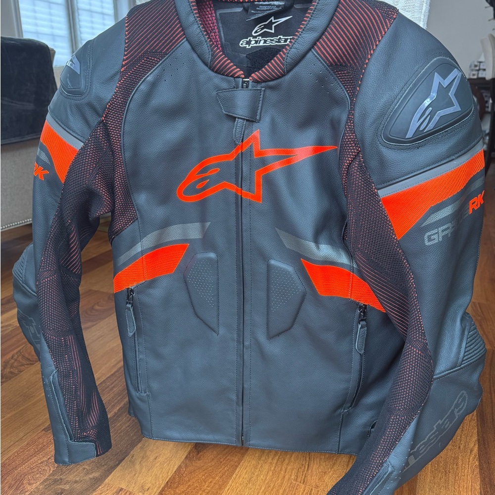 Alpinestars Black and Orange Motorcycle Racing Jacket